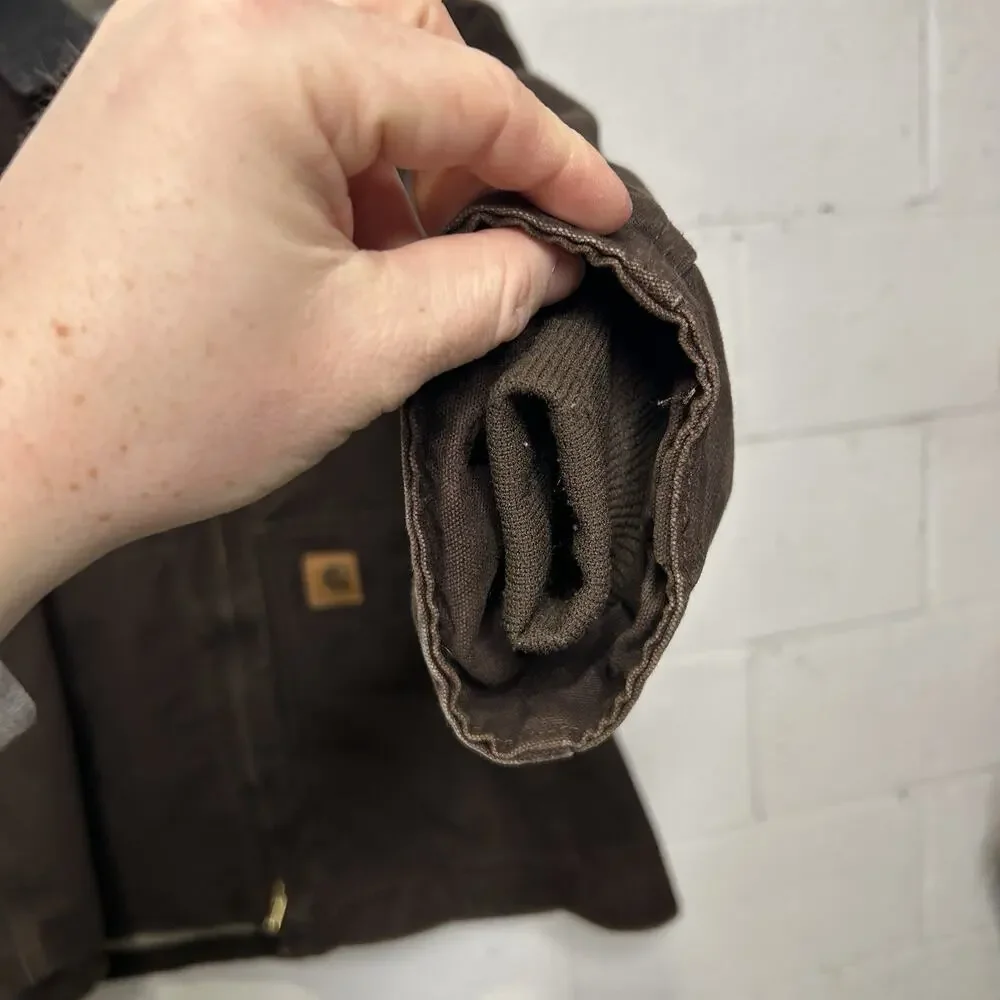 Vintage Carhartt Sherpa-Lined Ridge Jacket “Dark Brown” C61 - Picture 10 of 13